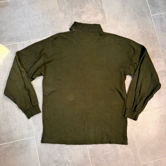 Vintage 90’s Ralph Lauren Chaps Boy Scout Tag Green Long Sleeve Polo - Medium - Picture 7 of 7
